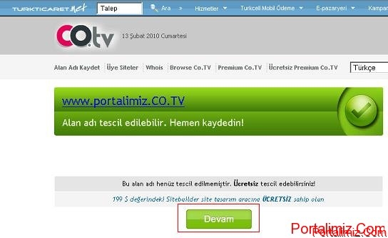 Co.tv domain kayıt olma