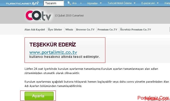 Co.tv domain kayıt olma