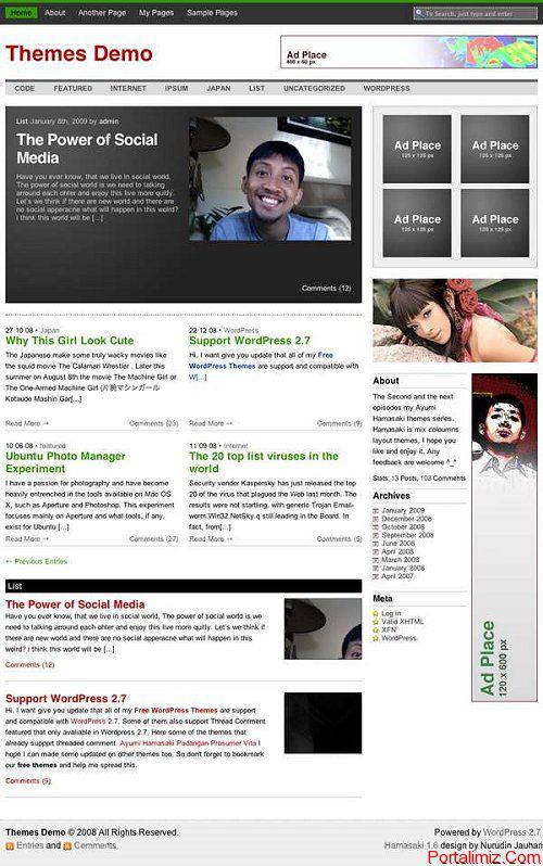 Wordpress Hamasaki Magazin Teması