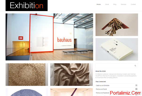Exhibition WordPress Tema ekran görüntüsü