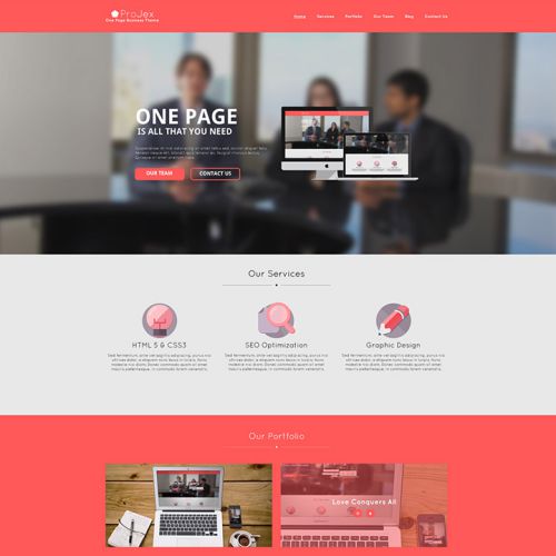 red web template psd