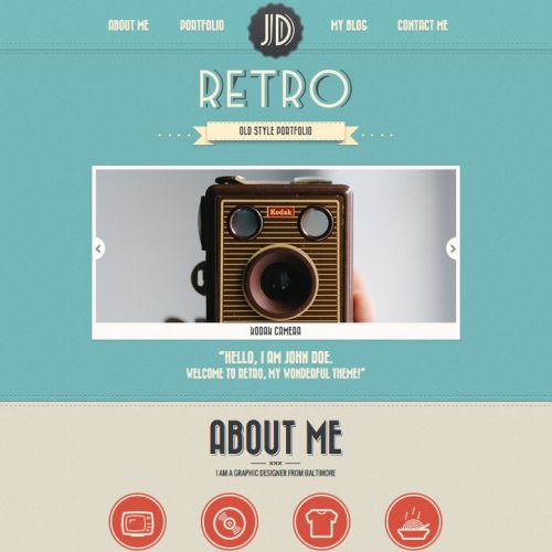 retro website template