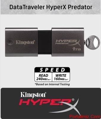 Kingston HyperX Predator 1TB USB 3.0 Usb Bellek veri okuma yazma hızı