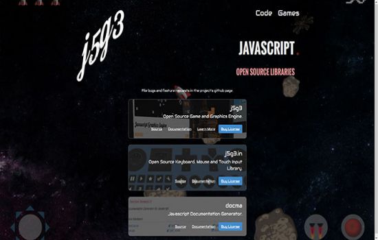 j5g3 Javascript & HTML5 game engine library