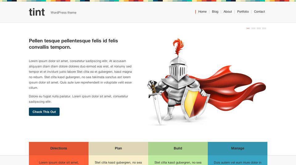 Tint WordPress Tema ekran görüntüsü